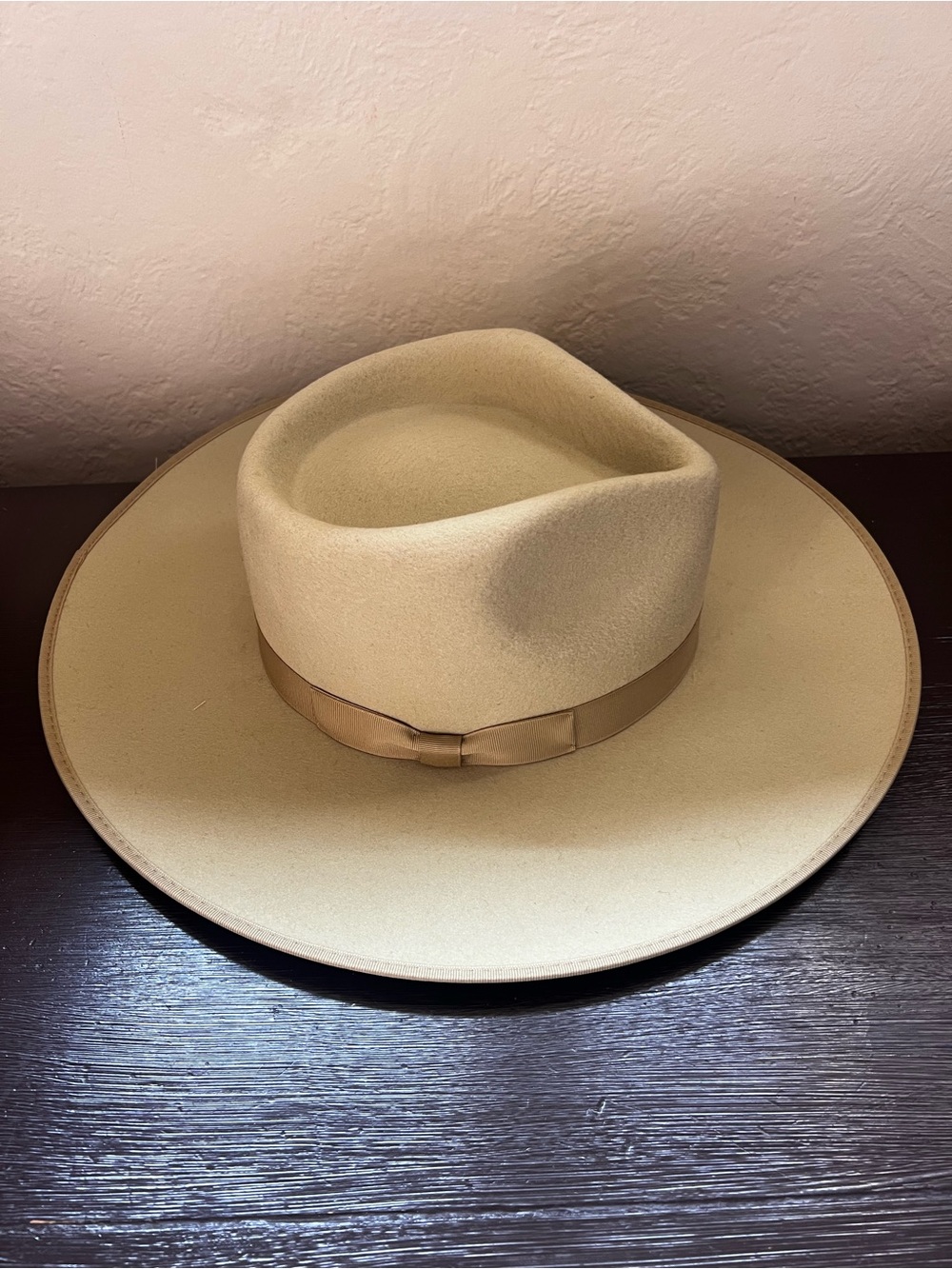 Lack Of Color Beige/Tan Wool Hat - Interior Label Detail
